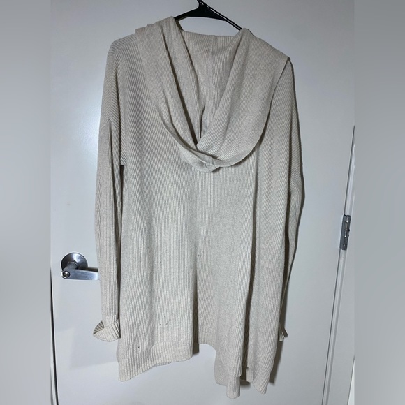 Long hooded cashmere cardigan - Picture 2 of 4